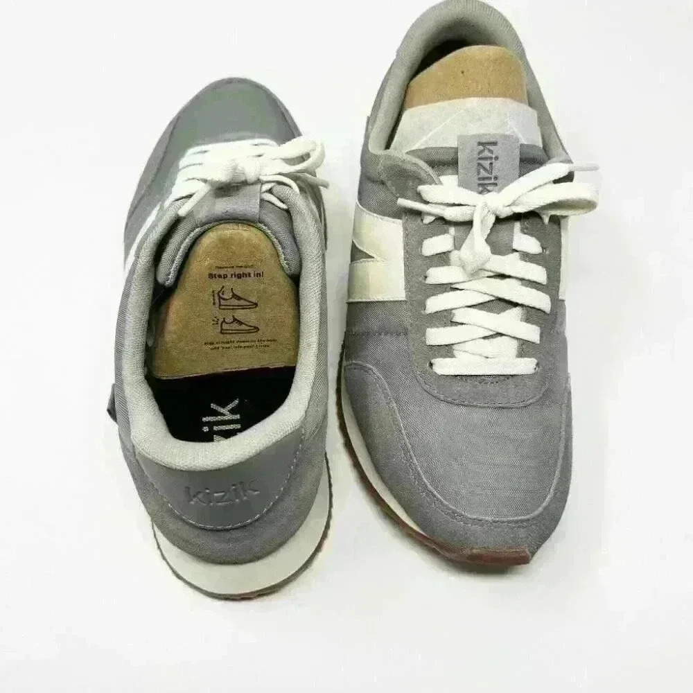 BRAND NEW IN BOX Kizik Milan Men's nylon Sneaker Grey Granite Color Multi Sizes - Picture 2 of 11